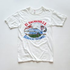 画像1: 70's CYGNUS COTTON PRINT S/S TEE "EL SALVADOR. C.A." (1)