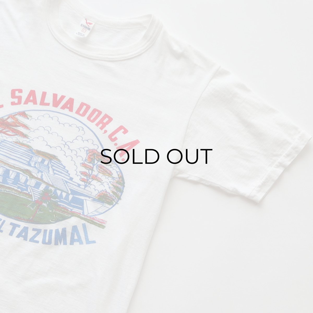 画像3: 70's CYGNUS COTTON PRINT S/S TEE "EL SALVADOR. C.A." (3)