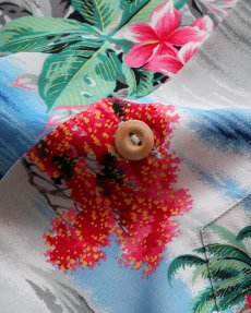 画像9: 50's POLYNESIAN Sportswear CREPE ALL OVER PATTERN S/S LOOP COLLAR HAWAIIAN SHIRT "MINT CONDITION" (9)