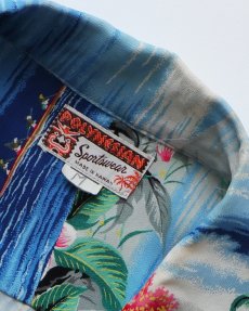 画像6: 50's POLYNESIAN Sportswear CREPE ALL OVER PATTERN S/S LOOP COLLAR HAWAIIAN SHIRT "MINT CONDITION" (6)