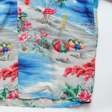 画像5: 50's POLYNESIAN Sportswear RAYON CREPE ALL OVER PATTERN LOOP COLLAR S/S HAWAIIAN SHIRT "MINT CONDITION" (5)