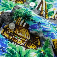 画像9: 60's UNKNOWN BRAND RAYON ALL OVER PATTERN LOOP COLLAR S/S HAWAIIAN SHIRT "MADE IN JAPAN" "MINT CONDITION" (9)