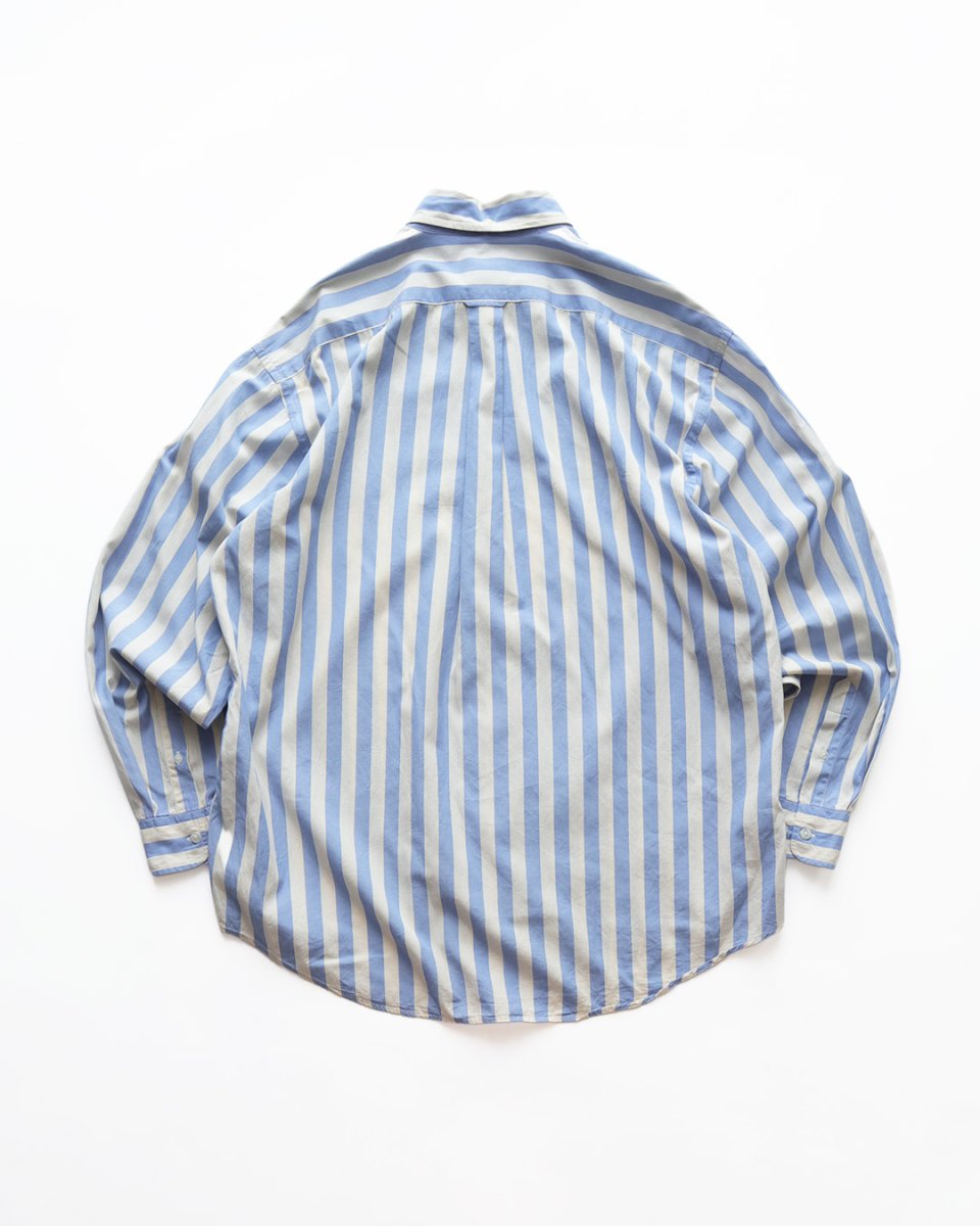 画像2: FACONNABLE COTTON WIDE STRIPE B/D SHIRT (2)