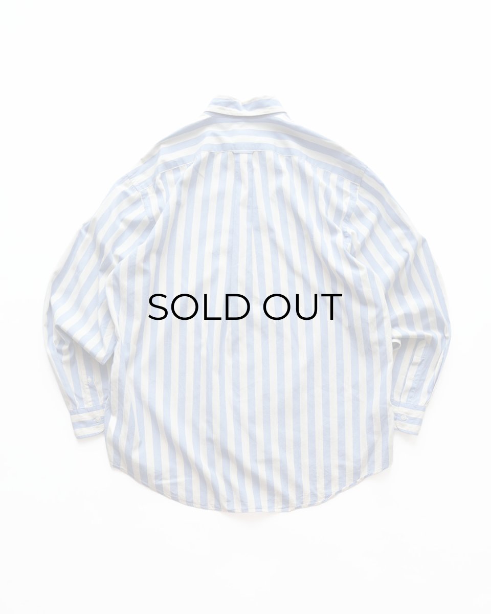 画像2: FACONNABLE COTTON WIDE STRIPE B/D SHIRT (2)