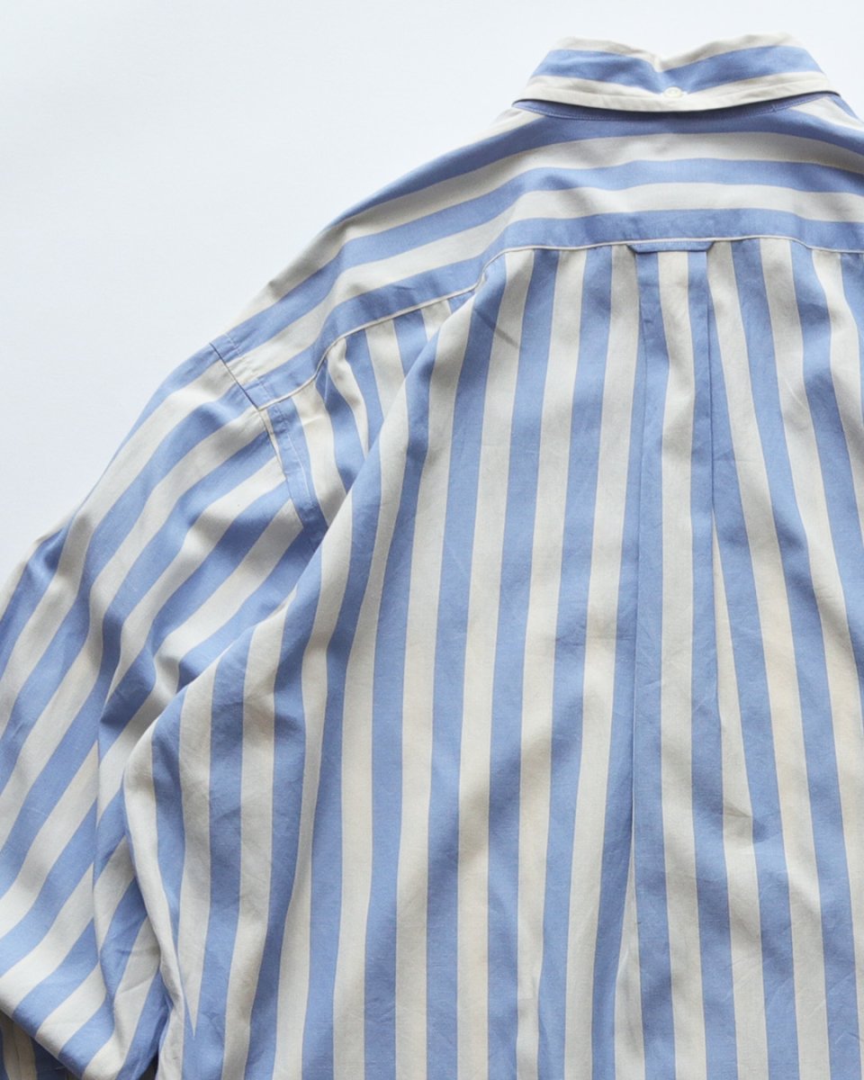 画像5: FACONNABLE COTTON WIDE STRIPE B/D SHIRT (5)