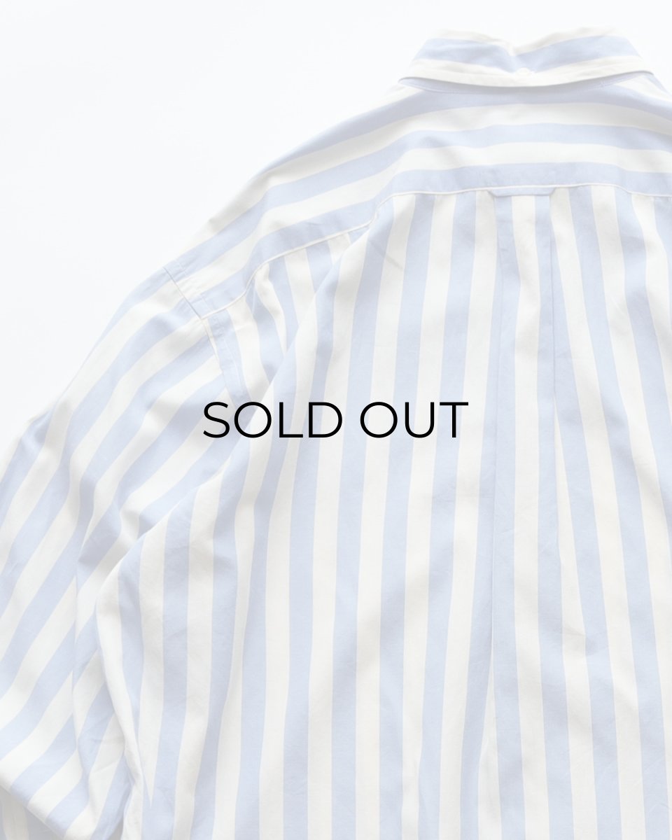 画像5: FACONNABLE COTTON WIDE STRIPE B/D SHIRT (5)