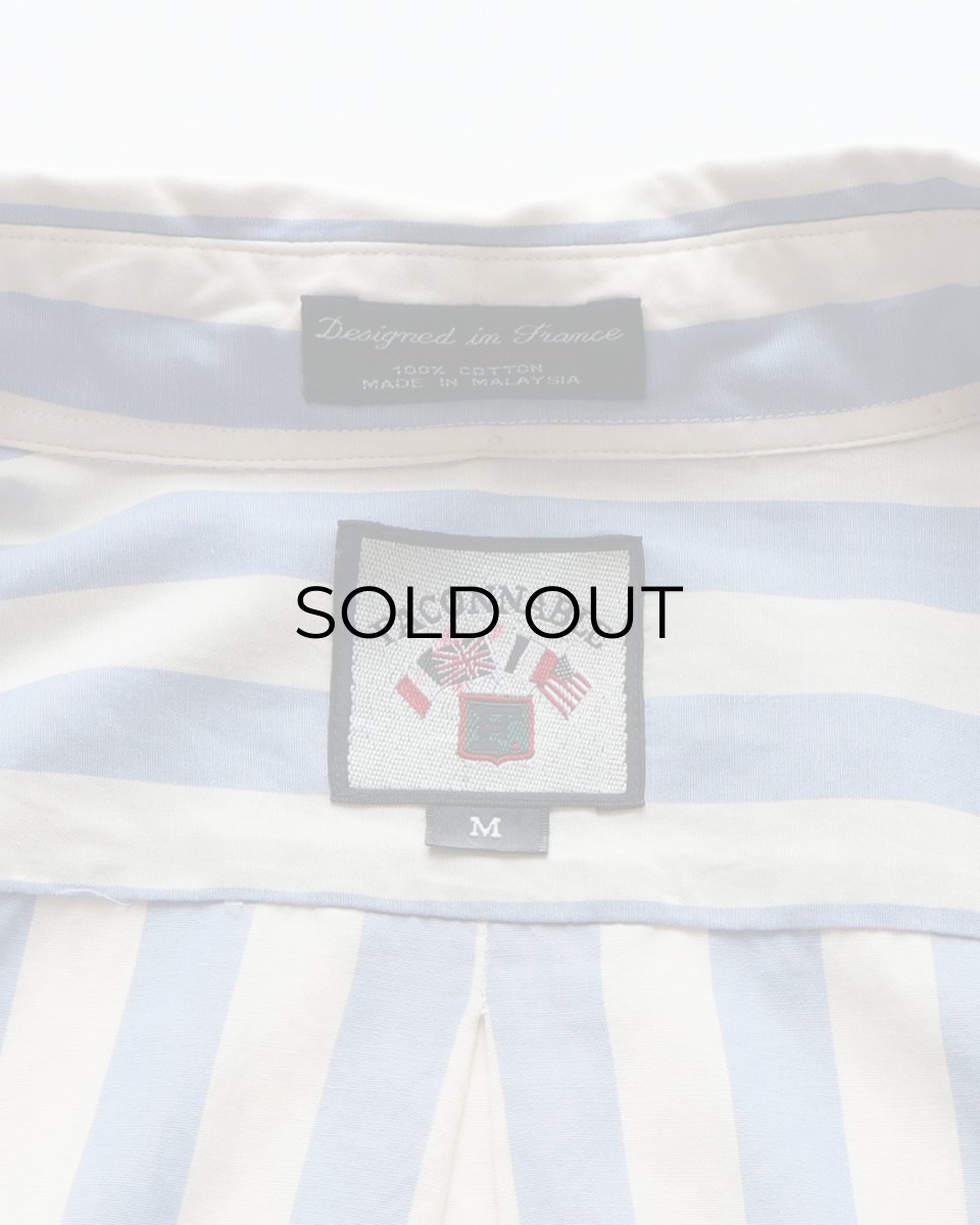 画像6: FACONNABLE COTTON WIDE STRIPE B/D SHIRT (6)