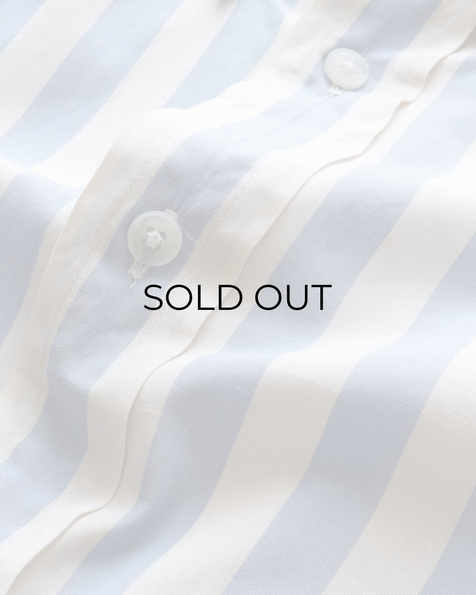 画像8: FACONNABLE COTTON WIDE STRIPE B/D SHIRT (8)