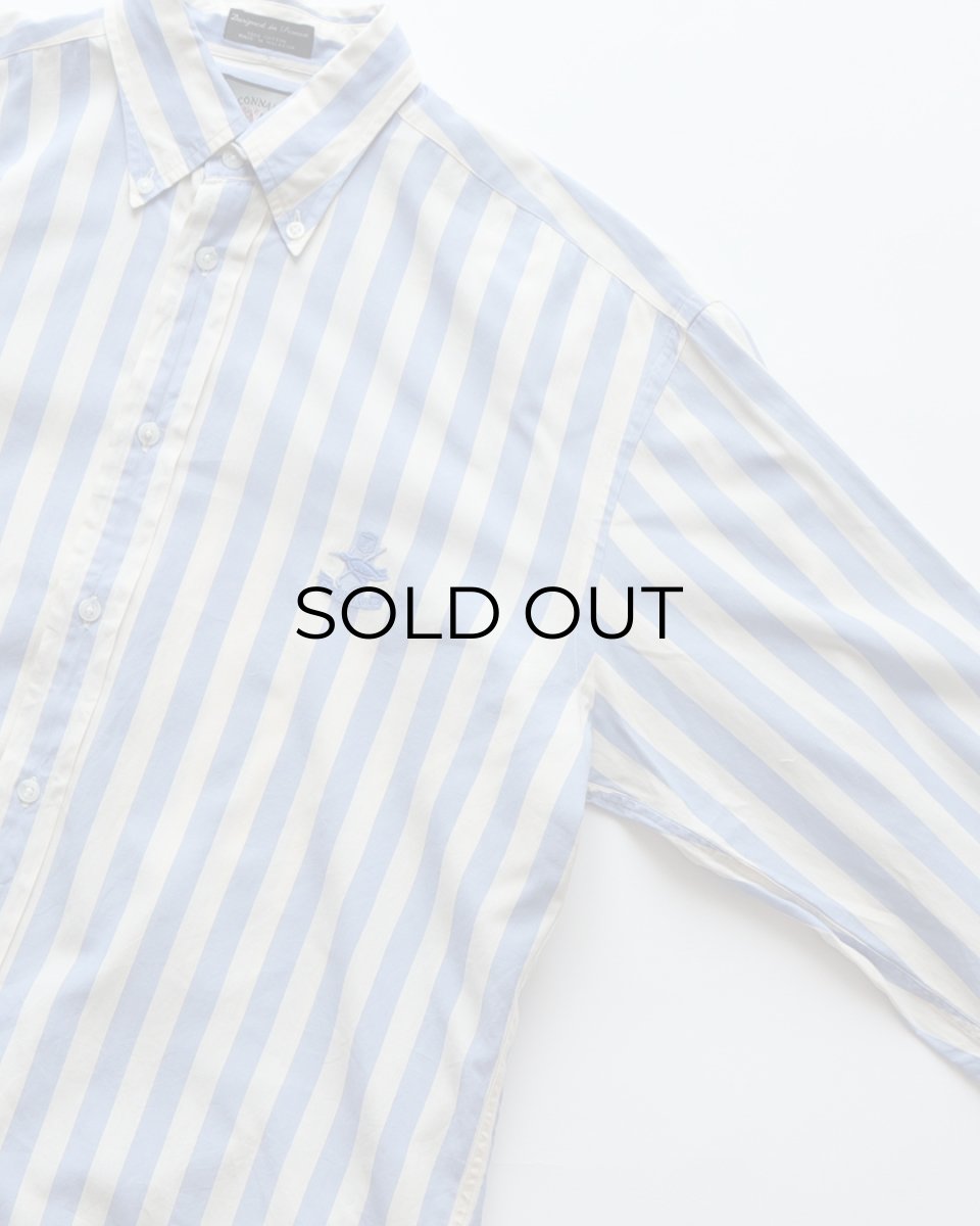 画像3: FACONNABLE COTTON WIDE STRIPE B/D SHIRT (3)