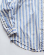 画像4: FACONNABLE COTTON WIDE STRIPE B/D SHIRT (4)