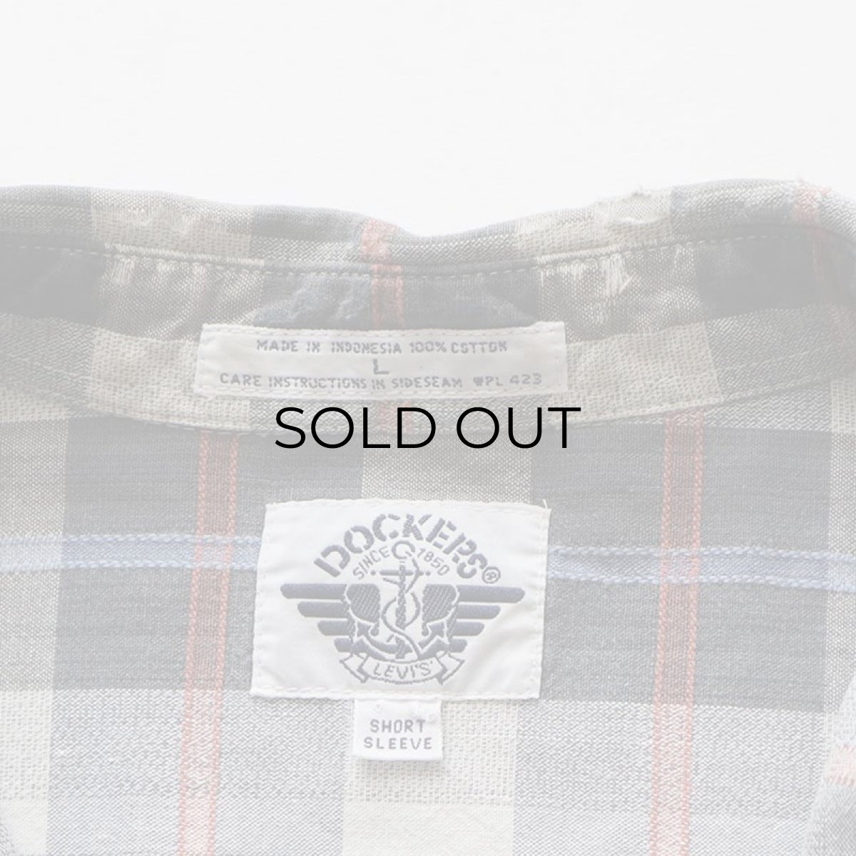 画像6: 〜90's DOCKERS by LEVI'S COTTON CHECK S/S REGULAR COLLAR SHIRT (6)