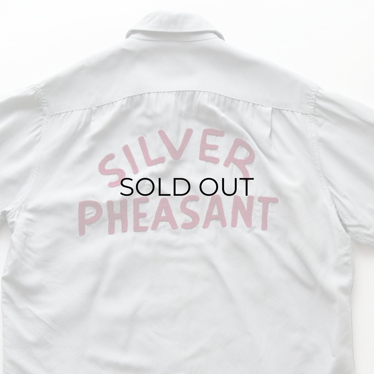 画像6: 〜50's Hampton RAYON BACK EMBROIDERED LOOP COLLAR BOX SHIRT "SILVER PHEASANT" (6)