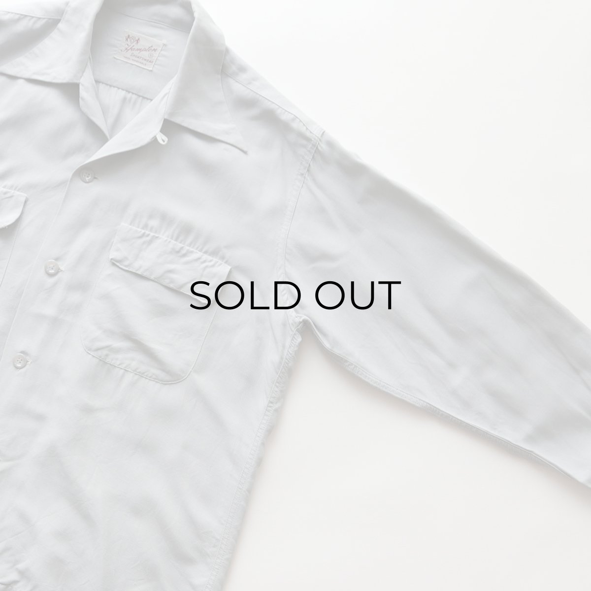 画像4: 〜50's Hampton RAYON BACK EMBROIDERED LOOP COLLAR BOX SHIRT "SILVER PHEASANT" (4)