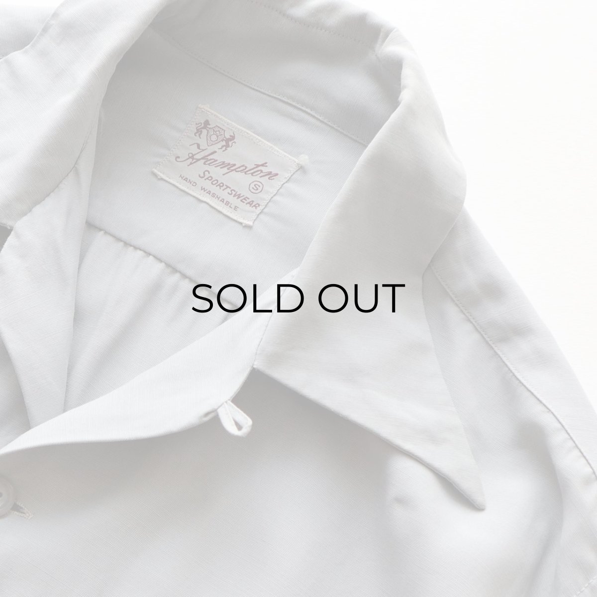 画像8: 〜50's Hampton RAYON BACK EMBROIDERED LOOP COLLAR BOX SHIRT "SILVER PHEASANT" (8)