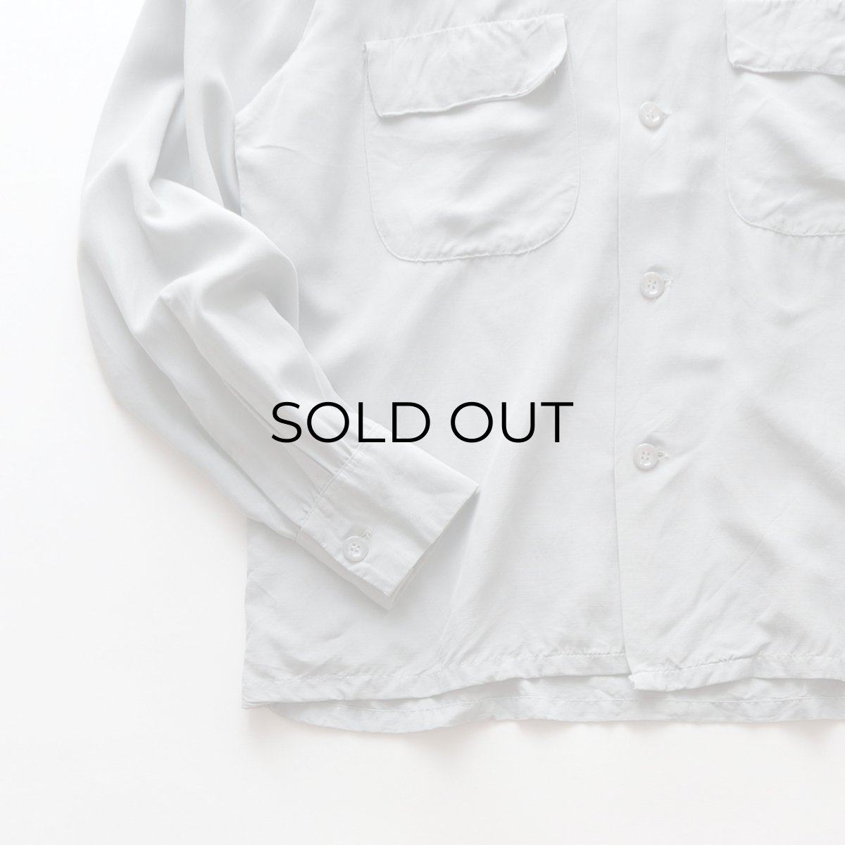 画像5: 〜50's Hampton RAYON BACK EMBROIDERED LOOP COLLAR BOX SHIRT "SILVER PHEASANT" (5)