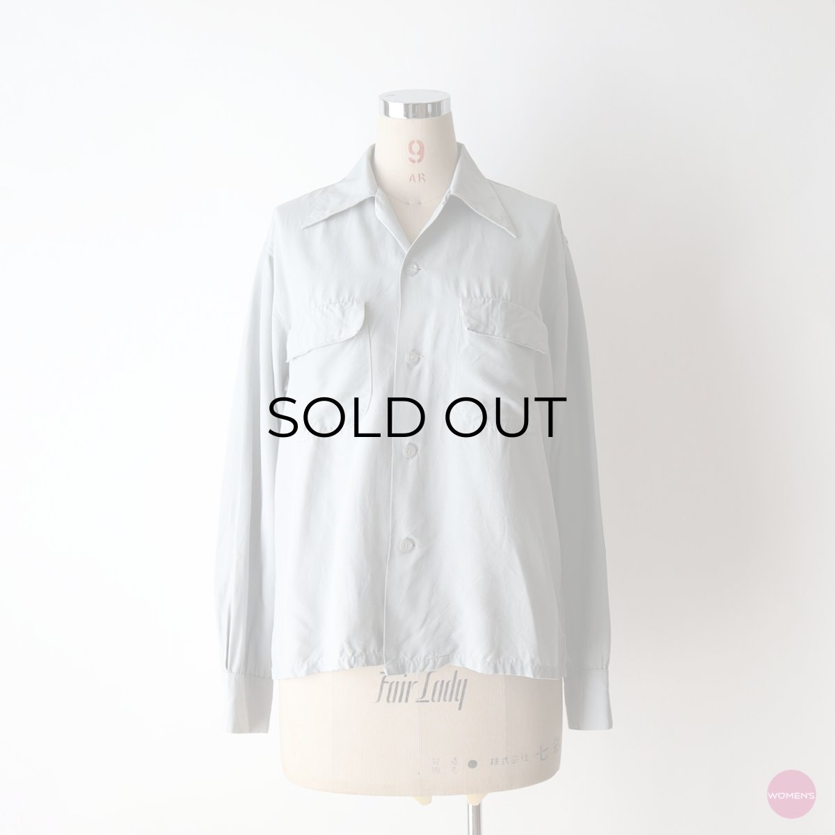 画像12: 〜50's Hampton RAYON BACK EMBROIDERED LOOP COLLAR BOX SHIRT "SILVER PHEASANT" (12)