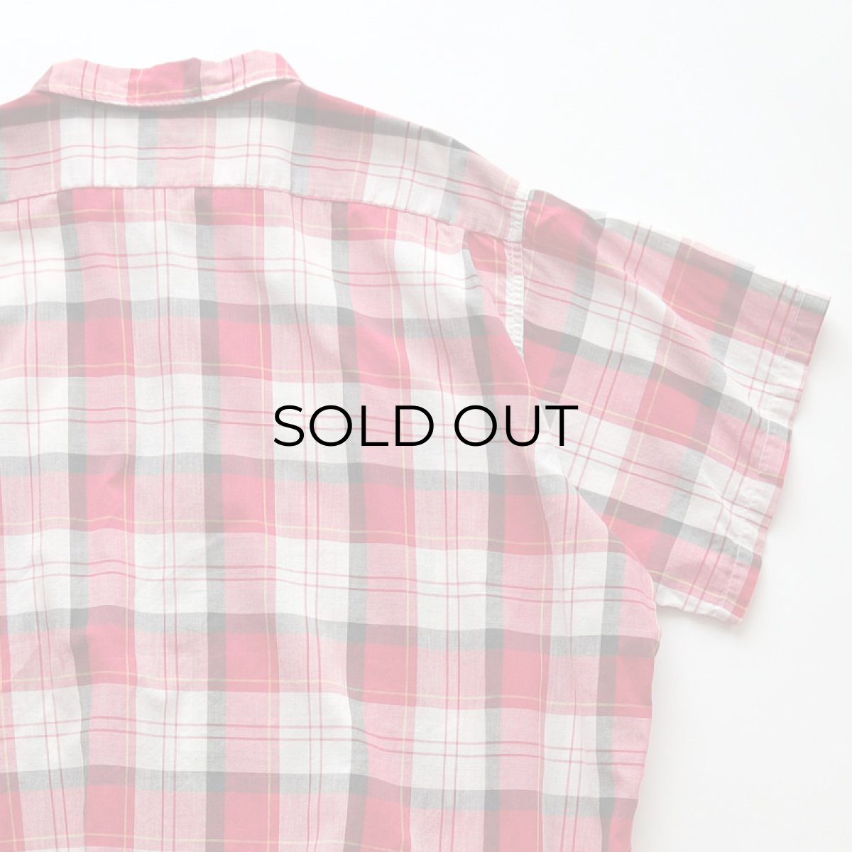 画像5: 60's Squire Casuals by Elbeco COTTON CHECK S/S OPEN COLLAR BOX SHIRT (5)