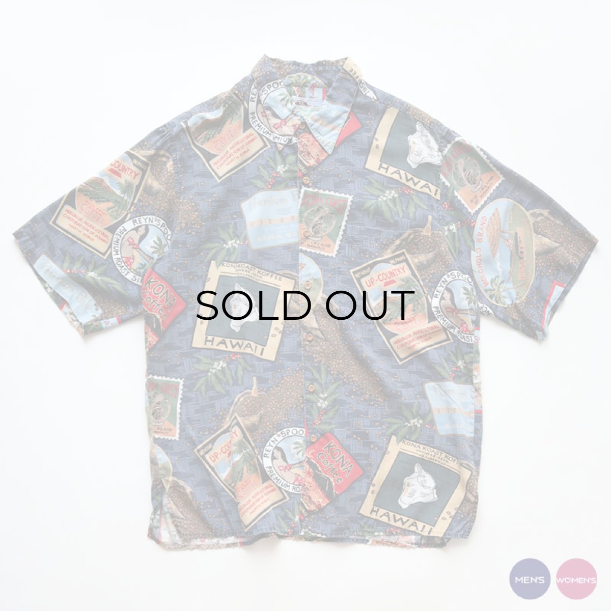 画像1: 80's-90's reyn spooner RAYON ALL OVER PATTERN S/S HAWAIIAN BOX SHIRT (1)