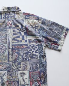画像7: 〜90's reyn spooner COTTON ALL OVER PATTERN S/S HAWAIIAN SHIRT (7)