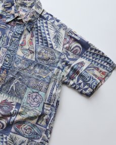 画像4: 〜90's reyn spooner COTTON ALL OVER PATTERN S/S HAWAIIAN SHIRT (4)