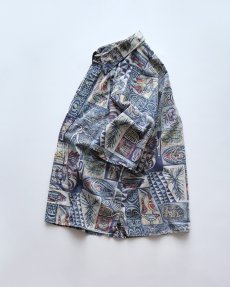 画像2: 〜90's reyn spooner COTTON ALL OVER PATTERN S/S HAWAIIAN SHIRT (2)