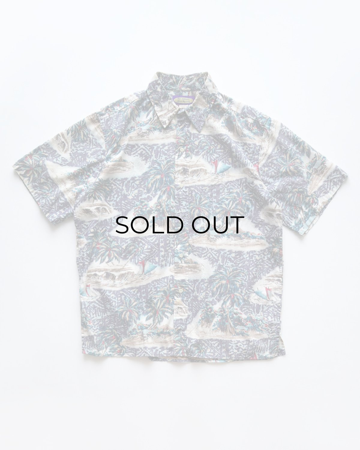 画像1: 〜90's PHIL EDWARDS by REYN SPOONER COTTON ALL OVER PATTERN S/S HAWAIIAN SHIRT (1)