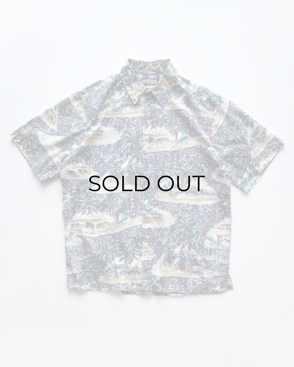 画像1: 〜90's PHIL EDWARDS by REYN SPOONER COTTON ALL OVER PATTERN S/S HAWAIIAN SHIRT (1)