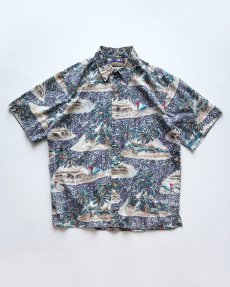 画像1: 〜90's PHIL EDWARDS by REYN SPOONER COTTON ALL OVER PATTERN S/S HAWAIIAN SHIRT (1)