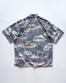 画像2: 〜90's PHIL EDWARDS by REYN SPOONER COTTON ALL OVER PATTERN S/S HAWAIIAN SHIRT (2)
