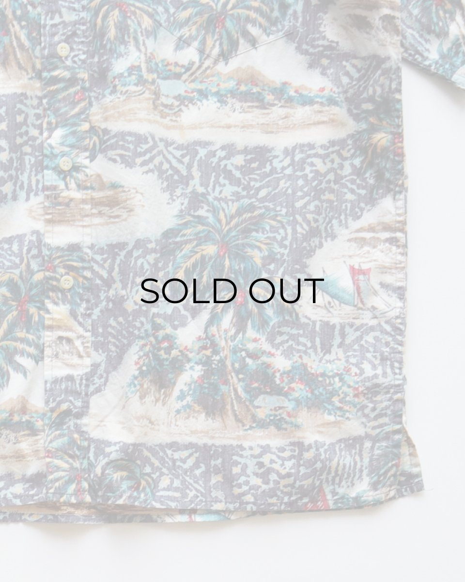 画像4: 〜90's PHIL EDWARDS by REYN SPOONER COTTON ALL OVER PATTERN S/S HAWAIIAN SHIRT (4)