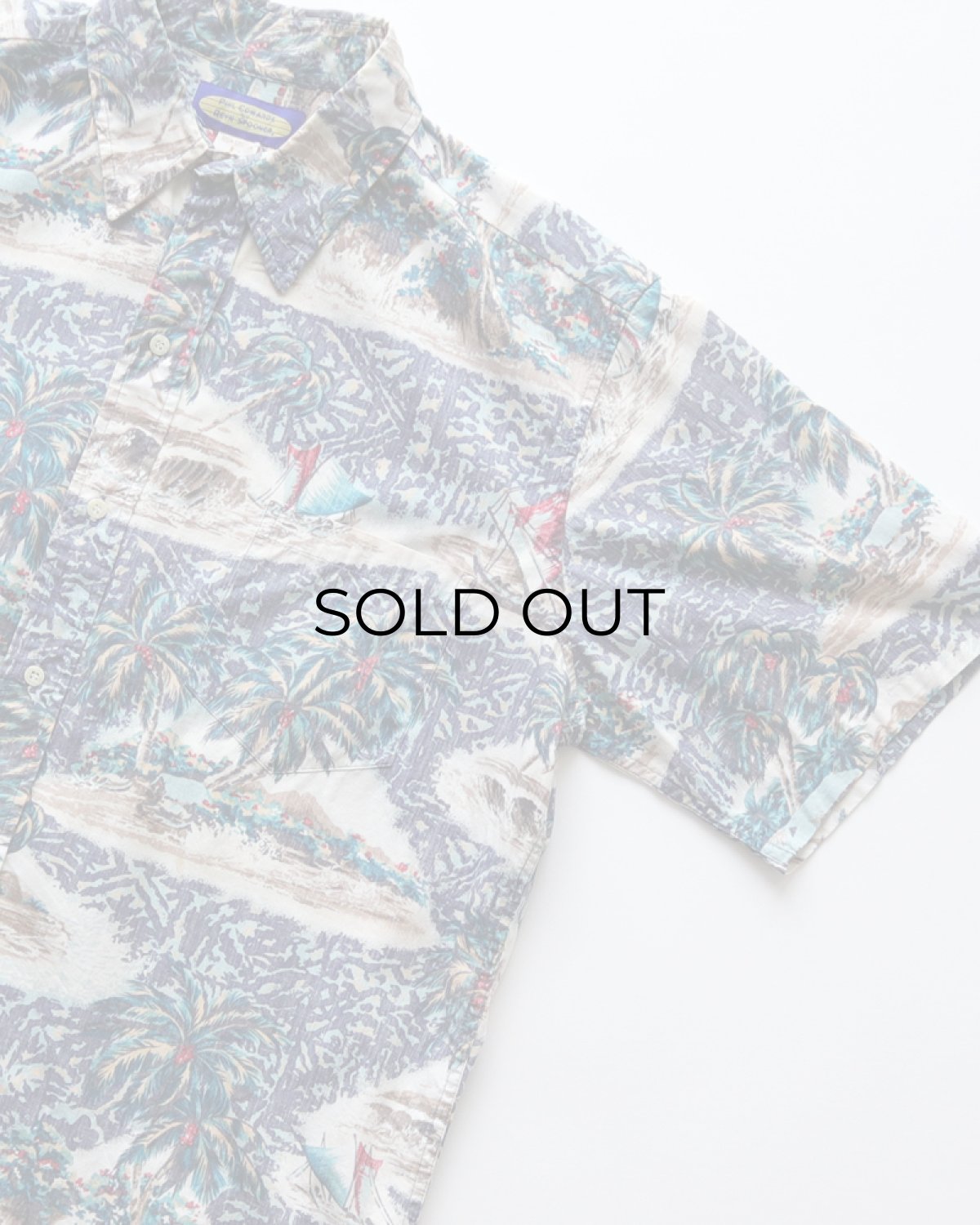 画像3: 〜90's PHIL EDWARDS by REYN SPOONER COTTON ALL OVER PATTERN S/S HAWAIIAN SHIRT (3)