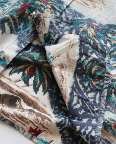 画像8: 〜90's PHIL EDWARDS by REYN SPOONER COTTON ALL OVER PATTERN S/S HAWAIIAN SHIRT (8)