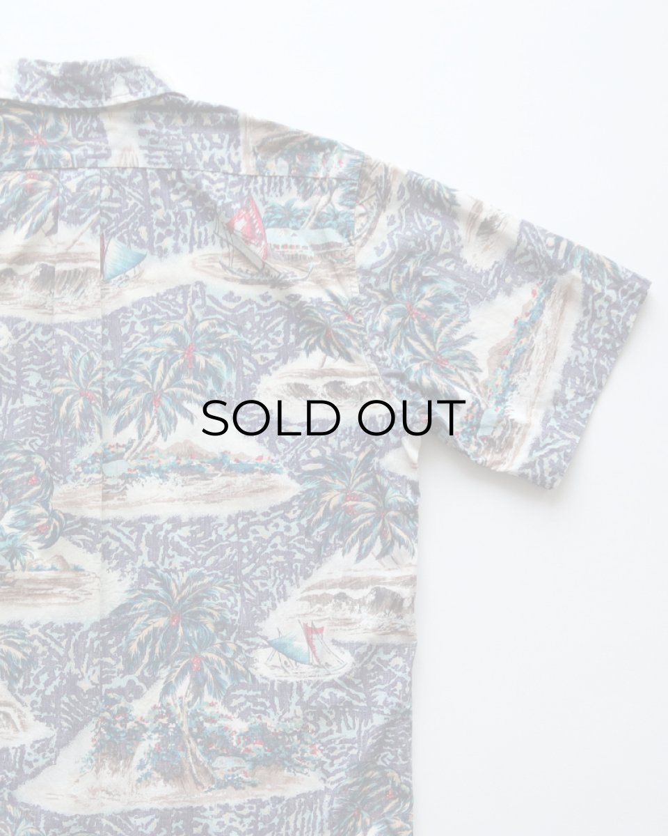 画像5: 〜90's PHIL EDWARDS by REYN SPOONER COTTON ALL OVER PATTERN S/S HAWAIIAN SHIRT (5)