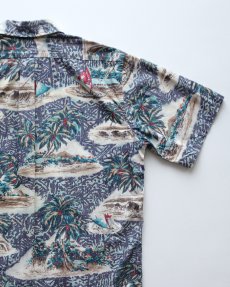 画像5: 〜90's PHIL EDWARDS by REYN SPOONER COTTON ALL OVER PATTERN S/S HAWAIIAN SHIRT (5)