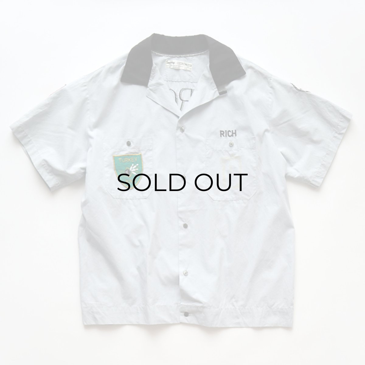 画像3: 〜70's Smoky COTTON EMBROIDERED S/S LOOP COLLAR BOWLING SHIRT "F-TROOP" (3)