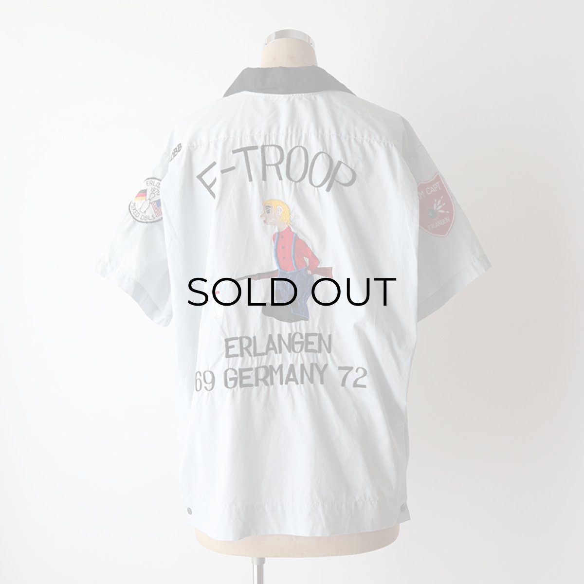 画像21: 〜70's Smoky COTTON EMBROIDERED S/S LOOP COLLAR BOWLING SHIRT "F-TROOP" (21)