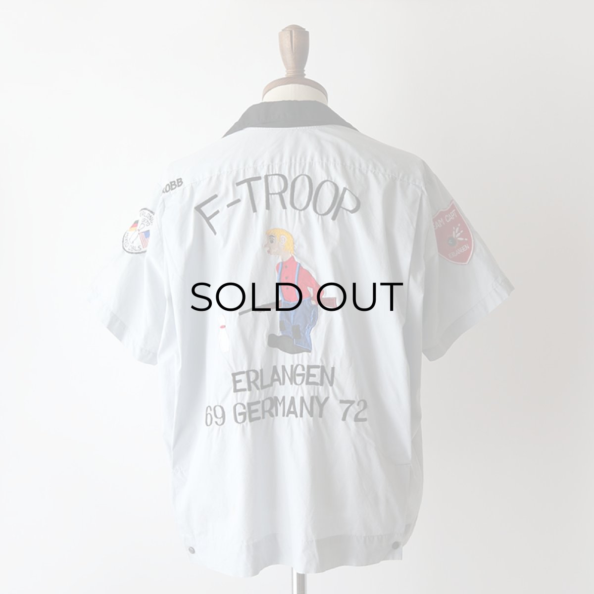 画像20: 〜70's Smoky COTTON EMBROIDERED S/S LOOP COLLAR BOWLING SHIRT "F-TROOP" (20)