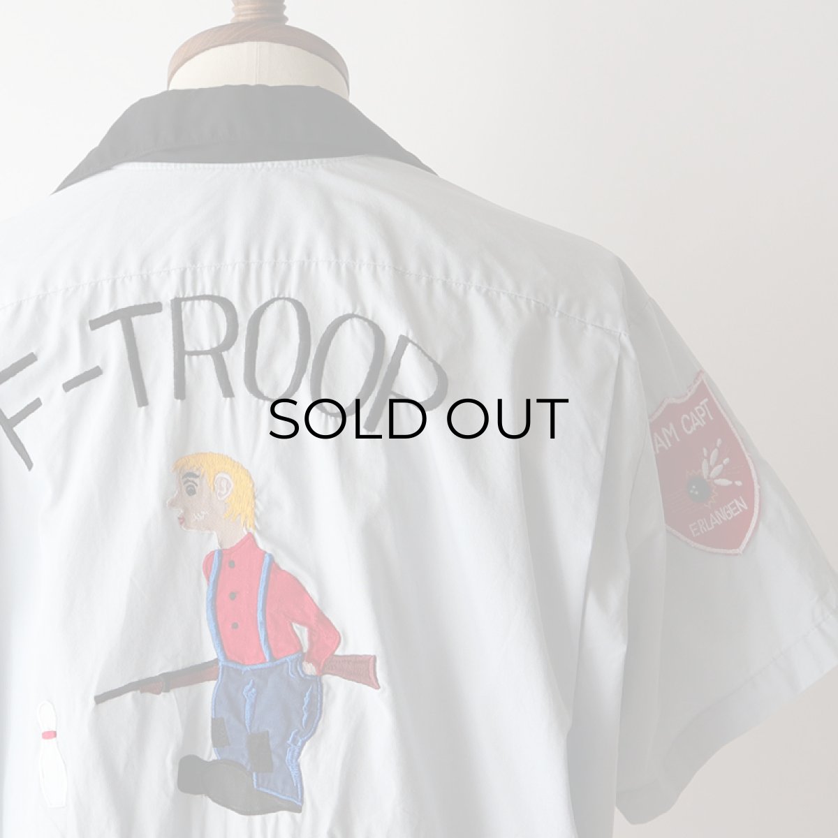 画像17: 〜70's Smoky COTTON EMBROIDERED S/S LOOP COLLAR BOWLING SHIRT "F-TROOP" (17)