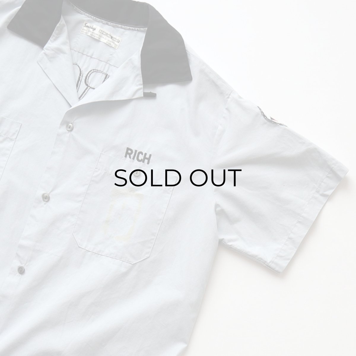 画像4: 〜70's Smoky COTTON EMBROIDERED S/S LOOP COLLAR BOWLING SHIRT "F-TROOP" (4)