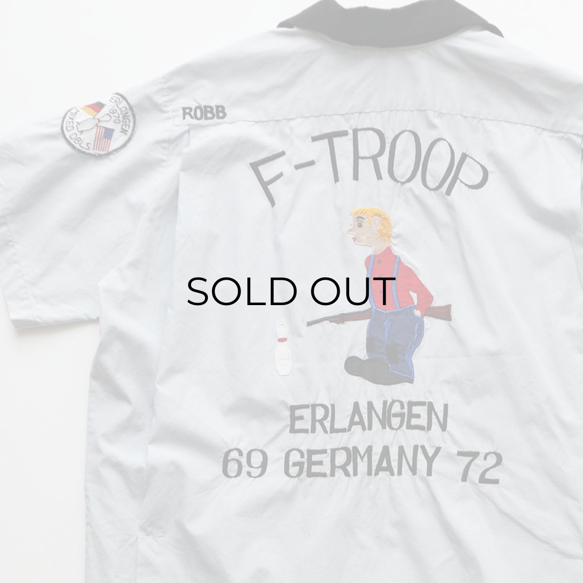 画像5: 〜70's Smoky COTTON EMBROIDERED S/S LOOP COLLAR BOWLING SHIRT "F-TROOP" (5)