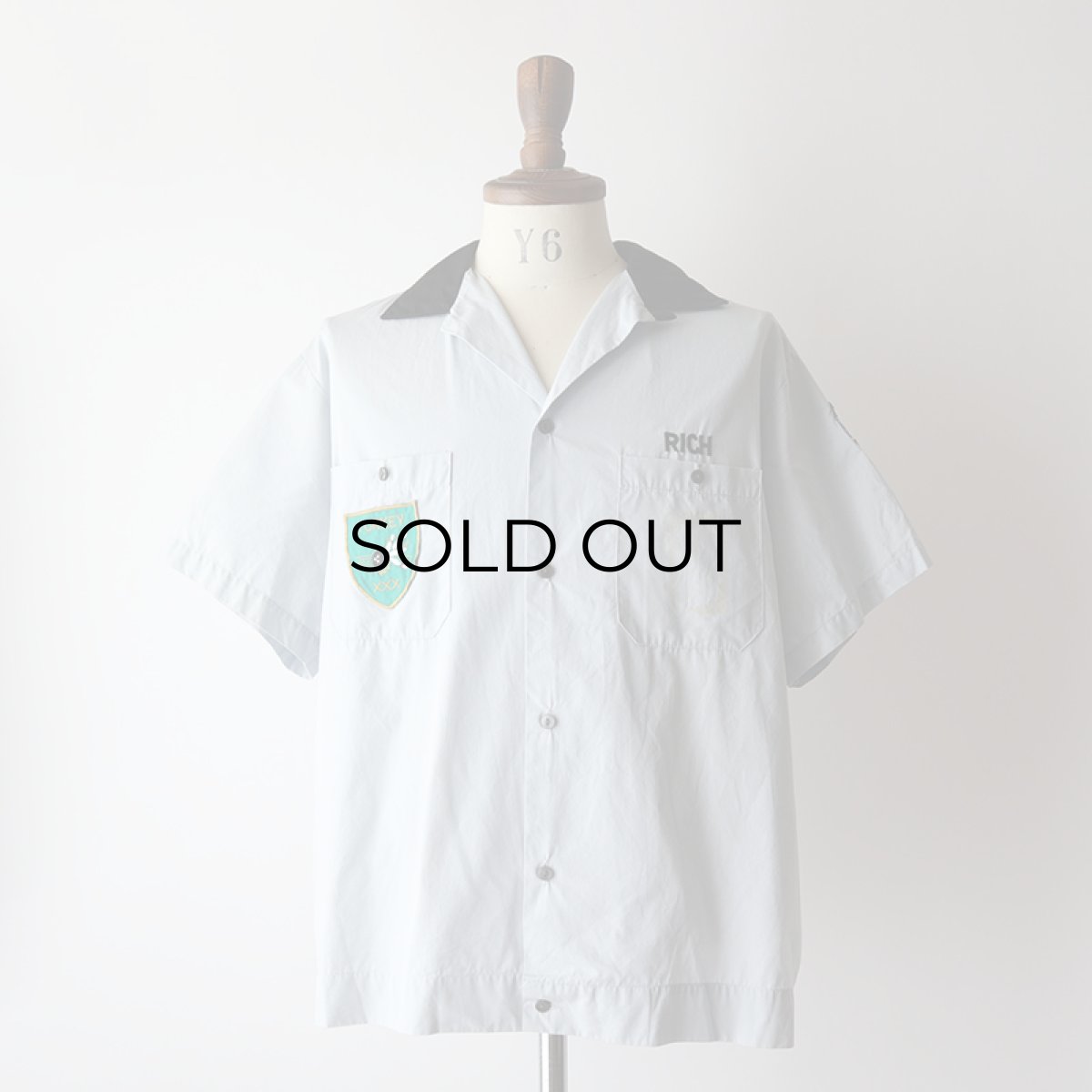 画像18: 〜70's Smoky COTTON EMBROIDERED S/S LOOP COLLAR BOWLING SHIRT "F-TROOP" (18)