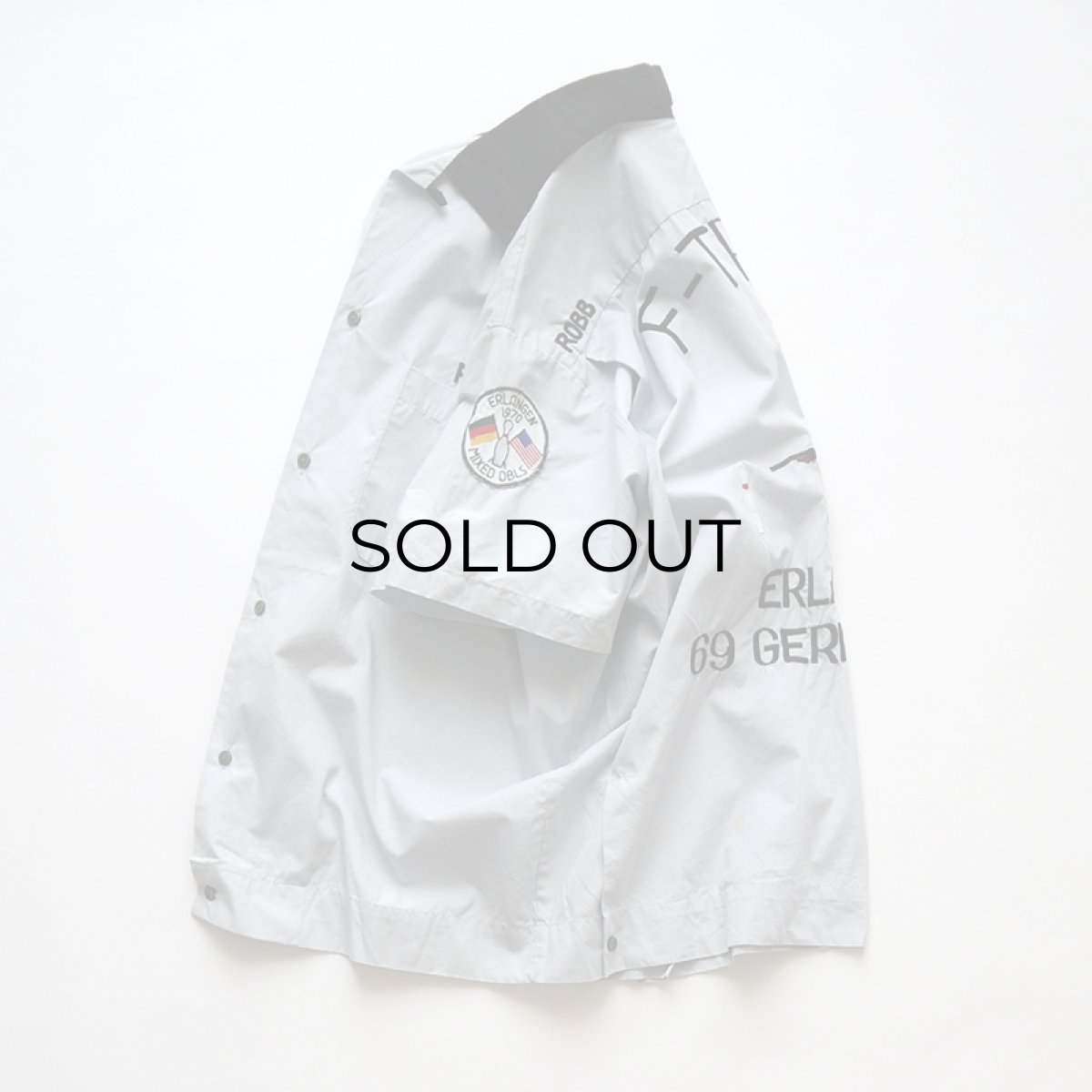 画像2: 〜70's Smoky COTTON EMBROIDERED S/S LOOP COLLAR BOWLING SHIRT "F-TROOP" (2)