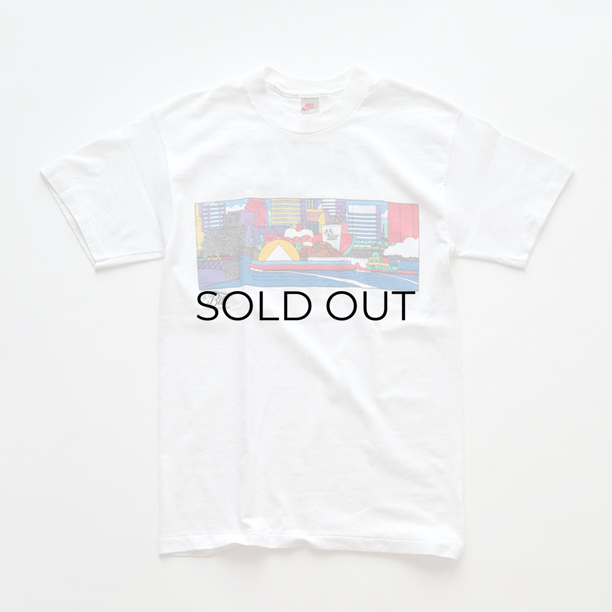 画像2: 90's NIKE W-PRINT S/S TEE "The Bite" "MADE IN USA" (2)