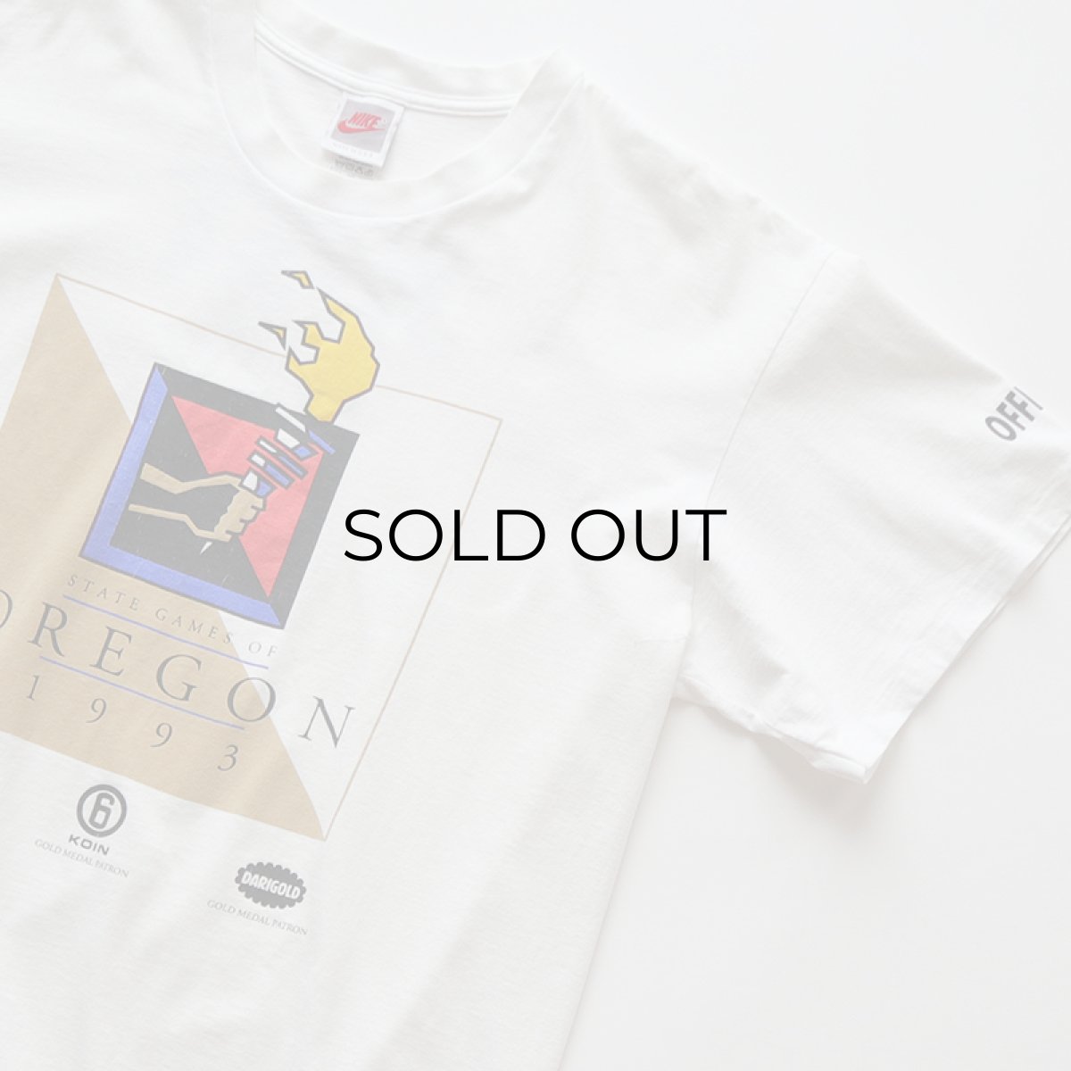 画像4: 90's NIKE COTTON W-PRINT S/S TEE "STATE GAMES OF OREGON 1993" "JUST DO IT" "MADE IN USA" (4)