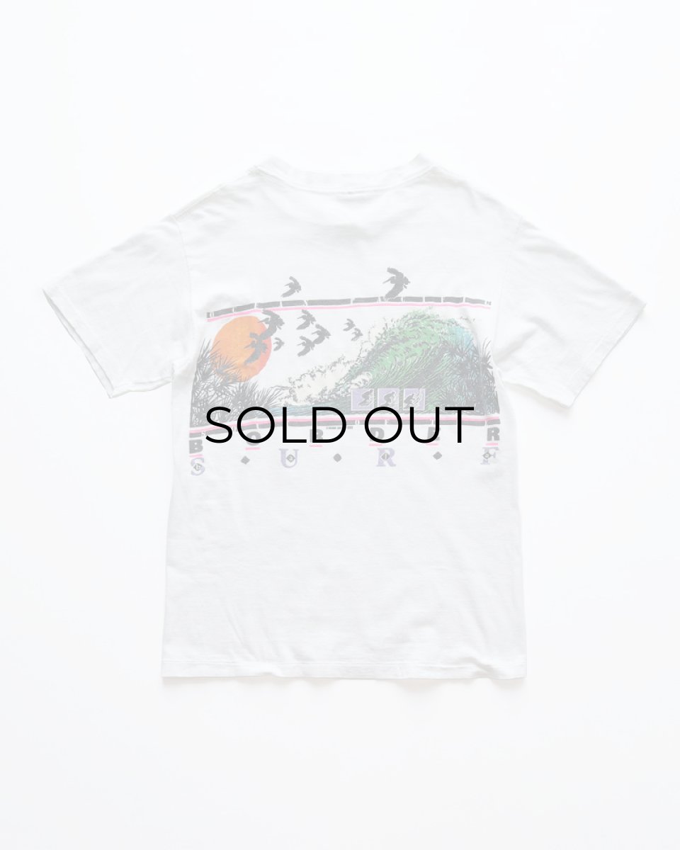 画像2: 80's Ocean Pacific COTTON W-PRINT S/S TEE "BORDER SURF" "MADE IN USA" (2)