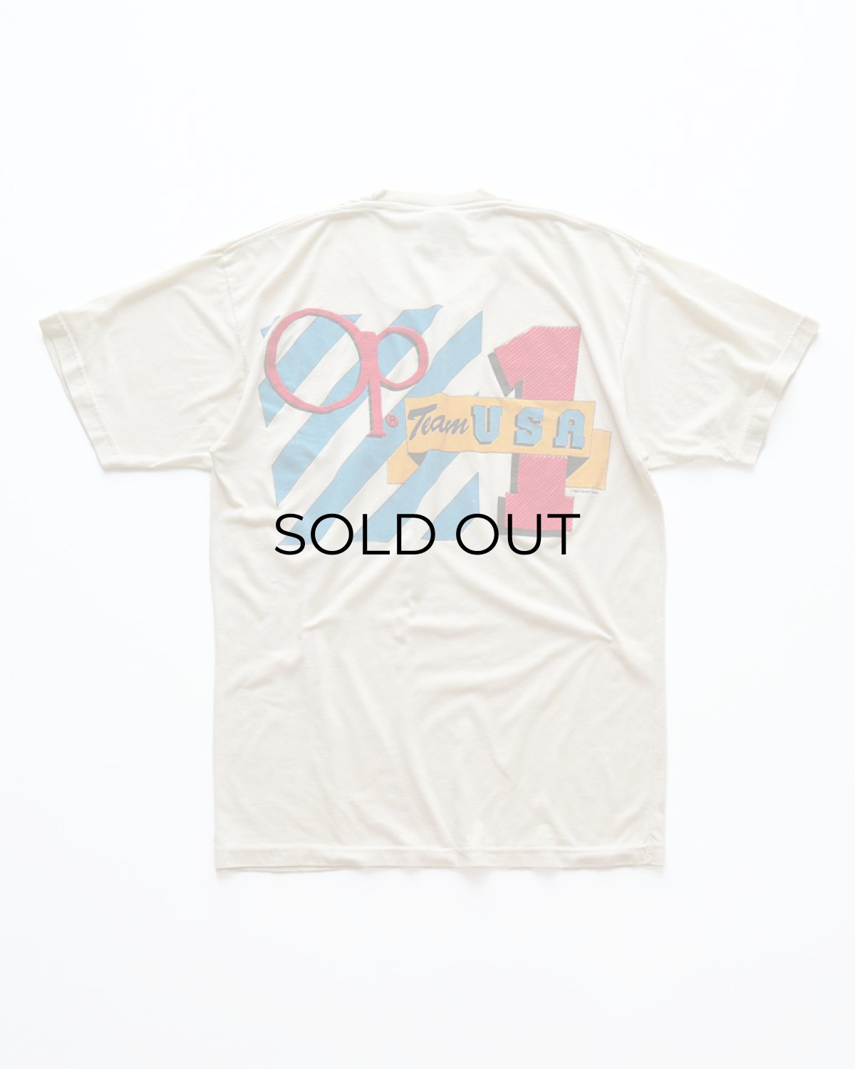 画像2: 80's Ocean Pacific W-PRINT S/S POCKET TEE "Team USA" "MADE IN TURKEY" (2)