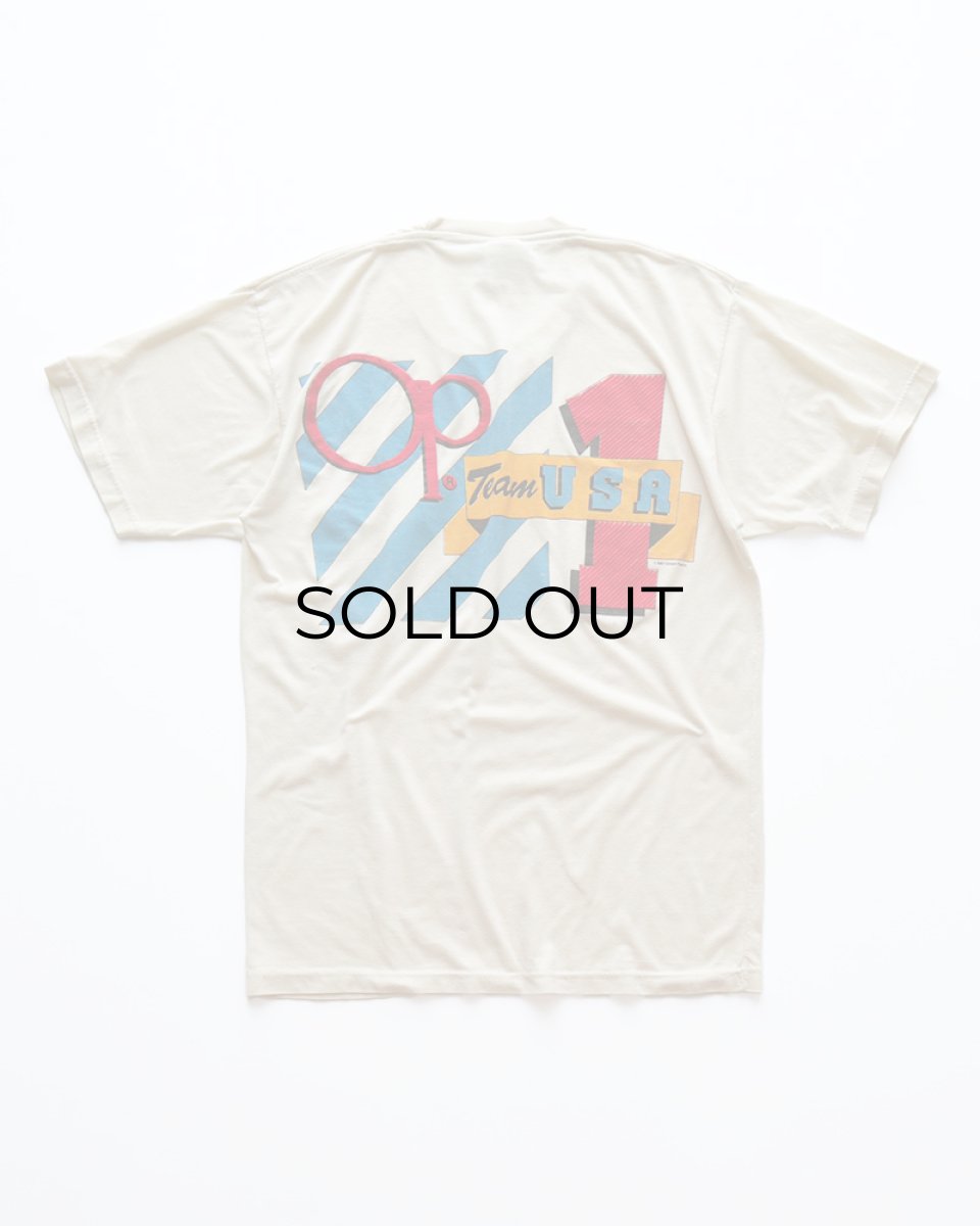 画像2: 80's Ocean Pacific W-PRINT S/S POCKET TEE "Team USA" "MADE IN TURKEY" (2)
