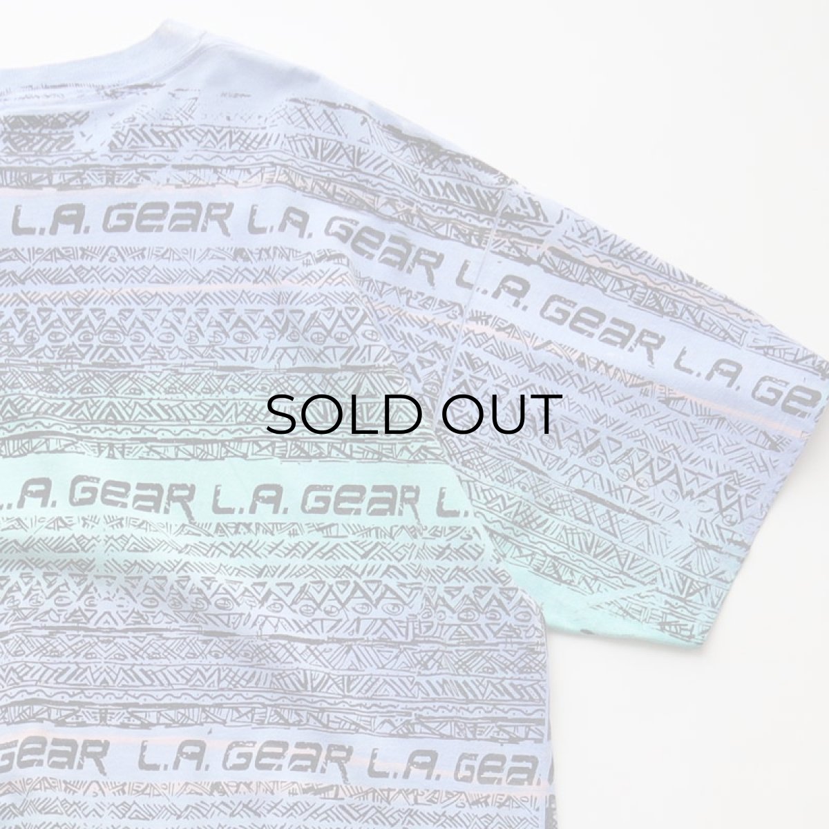 画像6: 〜90's L.A. GEAR COTTON ALL OVER BORDER PATTERN PRINT S/S TEE "MADE IN USA" (6)