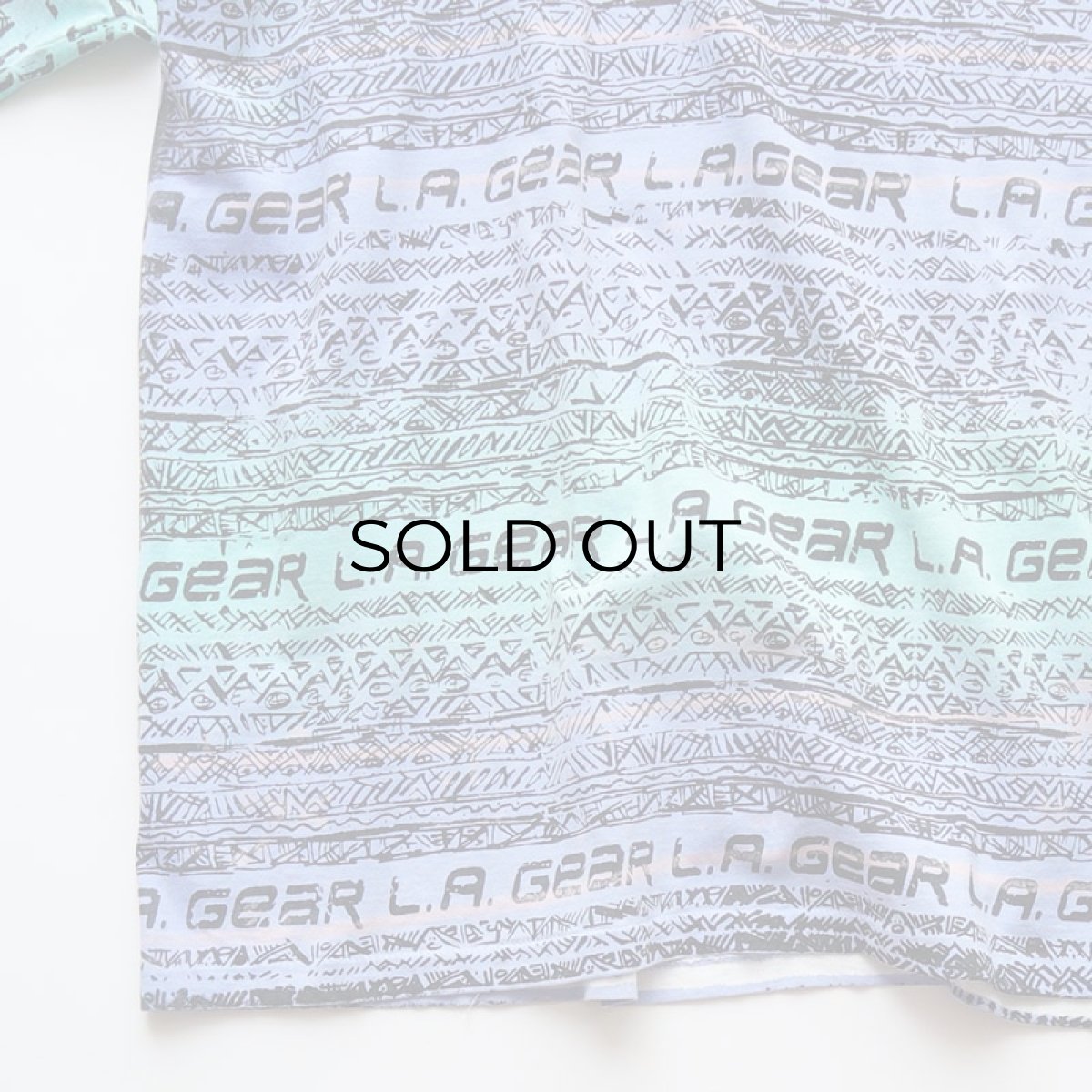 画像5: 〜90's L.A. GEAR COTTON ALL OVER BORDER PATTERN PRINT S/S TEE "MADE IN USA" (5)