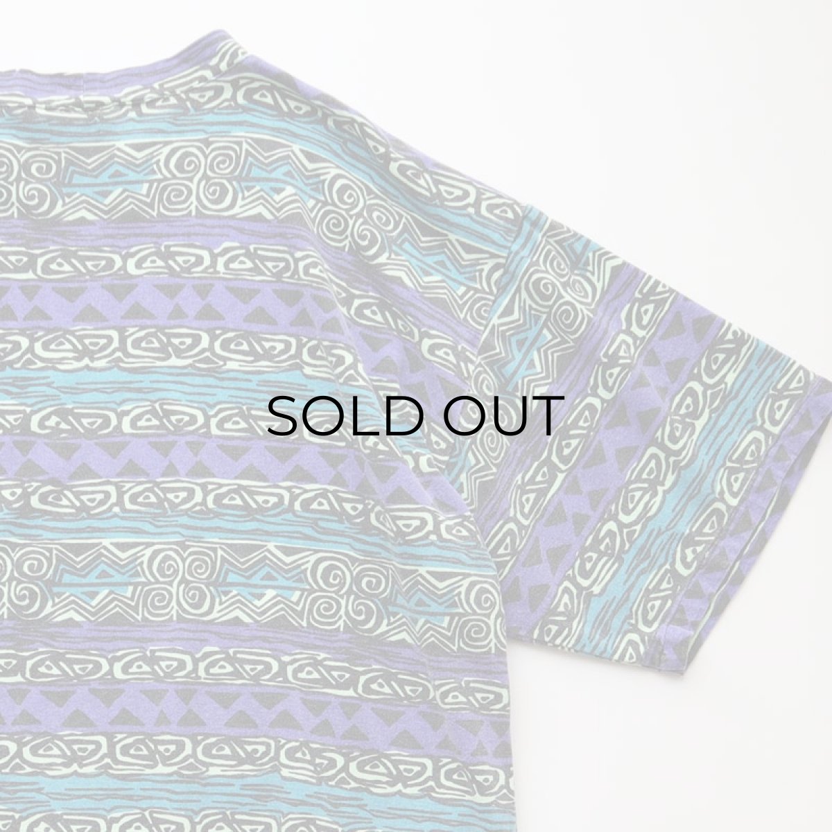 画像6: 〜90's QUIKSILVER COTTON ALL OVER BORDER PATTERN PRINT S/S TEE "MADE IN USA" (6)